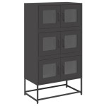 vidaXL Dulap înalt, negru, 68x39x123 cm, oțel