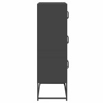 vidaXL Dulap înalt, negru, 68x39x123 cm, oțel