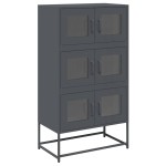 vidaXL Dulap înalt, antracit, 68x39x123 cm, oțel vidaXL Dulap înalt, antracit, 68x39x123 cm, oțel