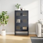 vidaXL Dulap înalt, antracit, 68x39x123 cm, oțel vidaXL Dulap înalt, antracit, 68x39x123 cm, oțel