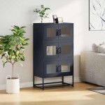 vidaXL Dulap înalt, antracit, 68x39x123 cm, oțel vidaXL Dulap înalt, antracit, 68x39x123 cm, oțel