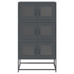 vidaXL Dulap înalt, antracit, 68x39x123 cm, oțel vidaXL Dulap înalt, antracit, 68x39x123 cm, oțel