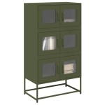 vidaXL Dulap înalt, verde măsliniu, 68x39x123 cm, oțel vidaXL Dulap înalt, verde măsliniu, 68x39x123 cm, oțel
