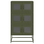 vidaXL Dulap înalt, verde măsliniu, 68x39x123 cm, oțel vidaXL Dulap înalt, verde măsliniu, 68x39x123 cm, oțel