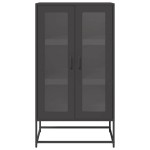 vidaXL Dulap înalt, negru, 68x39x123 cm, oțel