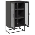 vidaXL Dulap înalt, negru, 68x39x123 cm, oțel
