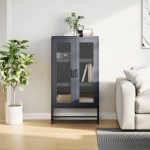 vidaXL Dulap înalt, antracit, 68x39x123 cm, oțel vidaXL Dulap înalt, antracit, 68x39x123 cm, oțel