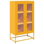 vidaXL Dulap înalt, galben muștar, 68x39x123 cm, oțel vidaXL Dulap înalt, galben muștar, 68x39x123 cm, oțel