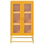 vidaXL Dulap înalt, galben muștar, 68x39x123 cm, oțel vidaXL Dulap înalt, galben muștar, 68x39x123 cm, oțel