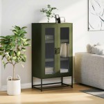 vidaXL Dulap înalt, verde măsliniu, 68x39x123 cm, oțel vidaXL Dulap înalt, verde măsliniu, 68x39x123 cm, oțel