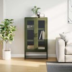 vidaXL Dulap înalt, verde măsliniu, 68x39x123 cm, oțel vidaXL Dulap înalt, verde măsliniu, 68x39x123 cm, oțel