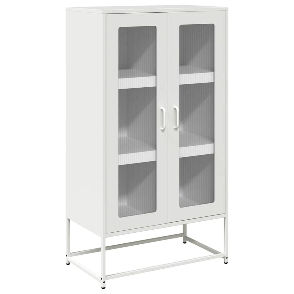 vidaXL Dulap înalt, alb, 68x39x123 cm, oțel