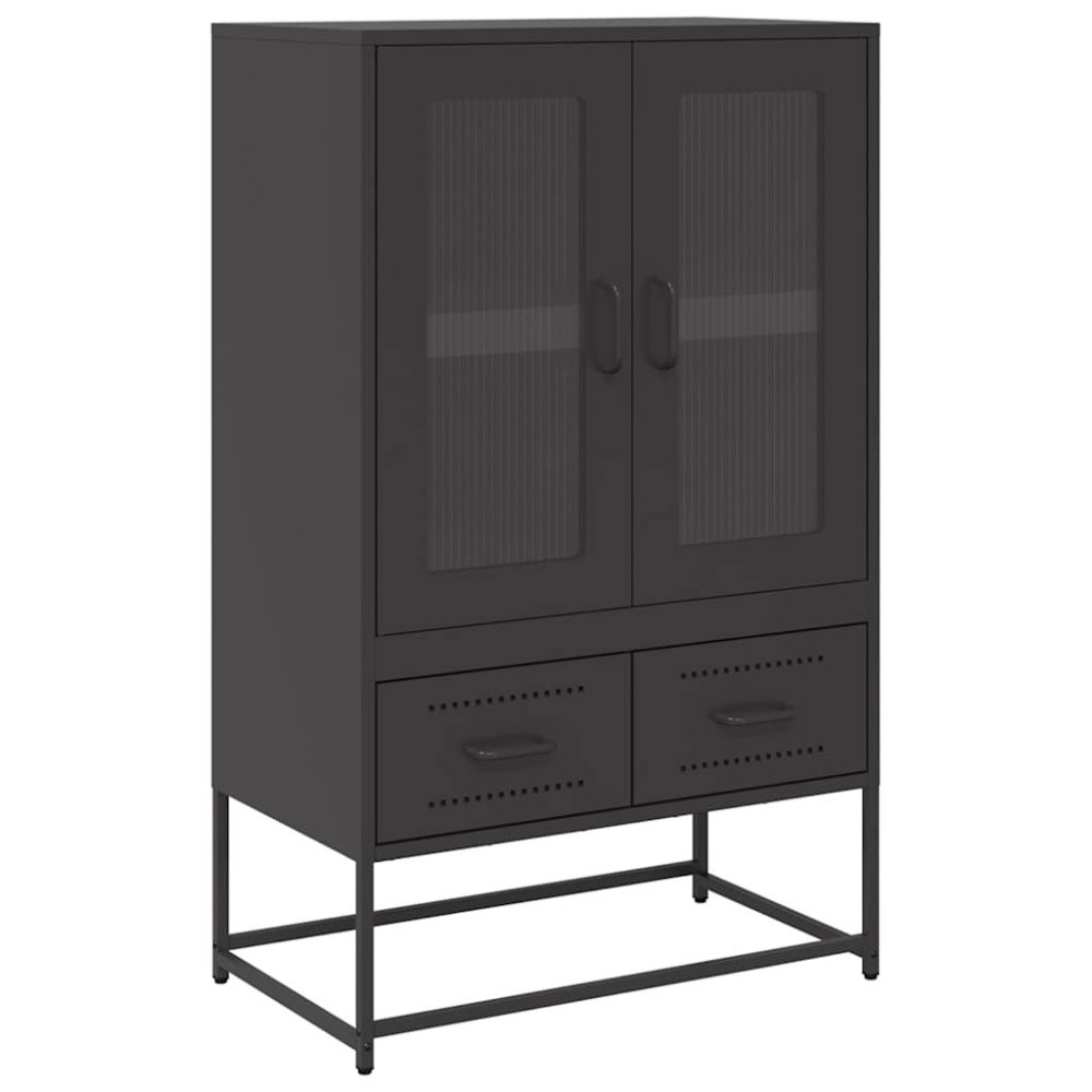 vidaXL Dulap înalt, negru, 68x39x111,5 cm, oțel