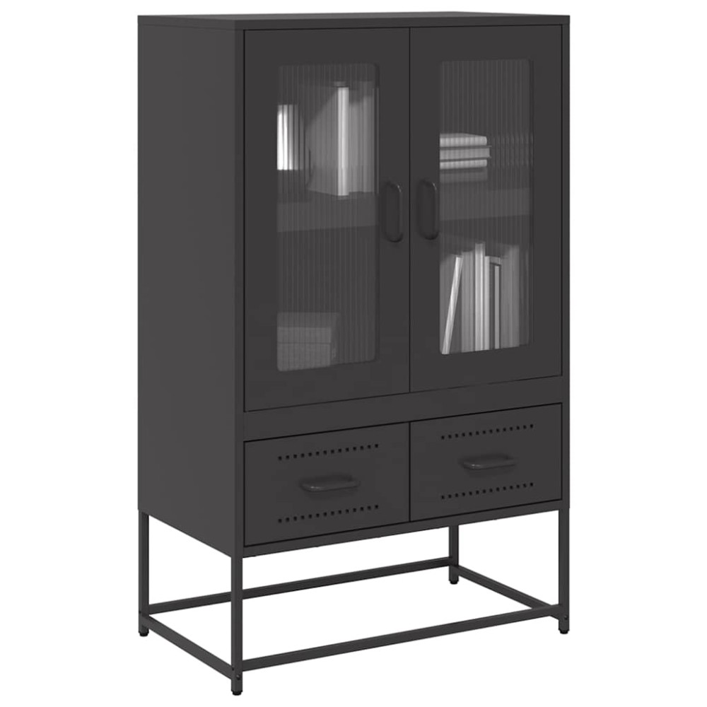 vidaXL Dulap înalt, negru, 68x39x111,5 cm, oțel