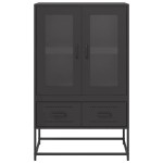 vidaXL Dulap înalt, negru, 68x39x111,5 cm, oțel
