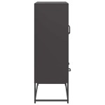 vidaXL Dulap înalt, negru, 68x39x111,5 cm, oțel