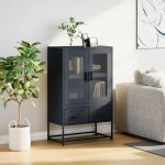 vidaXL Dulap înalt, antracit, 68x39x111,5 cm, oțel vidaXL Dulap înalt, antracit, 68x39x111,5 cm, oțel