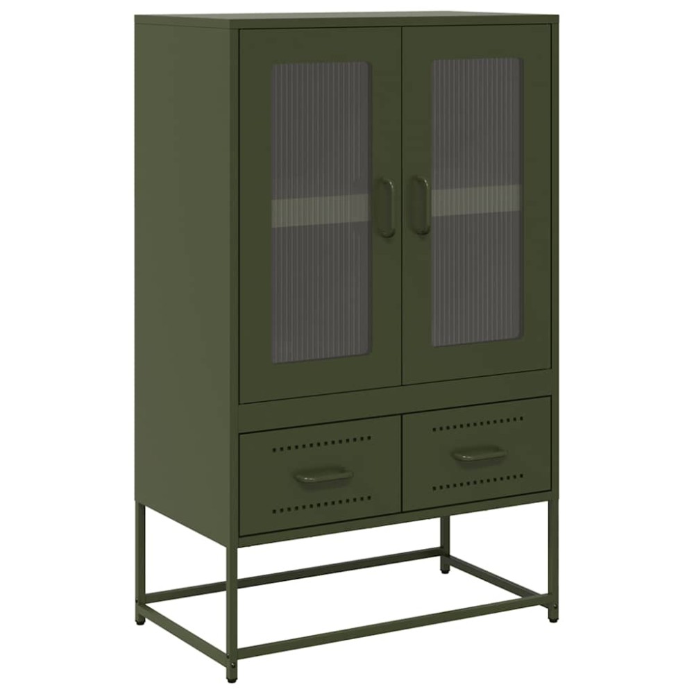 vidaXL Dulap înalt, verde măsliniu, 68x39x111,5 cm, oțel