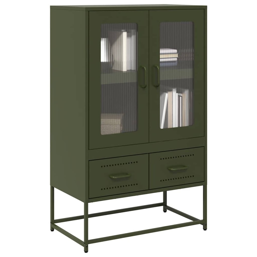 vidaXL Dulap înalt, verde măsliniu, 68x39x111,5 cm, oțel