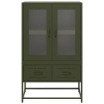vidaXL Dulap înalt, verde măsliniu, 68x39x111,5 cm, oțel vidaXL Dulap înalt, verde măsliniu, 68x39x111,5 cm, oțel