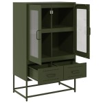 vidaXL Dulap înalt, verde măsliniu, 68x39x111,5 cm, oțel vidaXL Dulap înalt, verde măsliniu, 68x39x111,5 cm, oțel