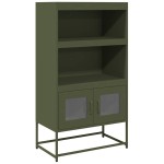 vidaXL Dulap înalt, verde măsliniu, 68x39x123 cm, oțel