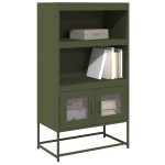 vidaXL Dulap înalt, verde măsliniu, 68x39x123 cm, oțel