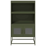 vidaXL Dulap înalt, verde măsliniu, 68x39x123 cm, oțel