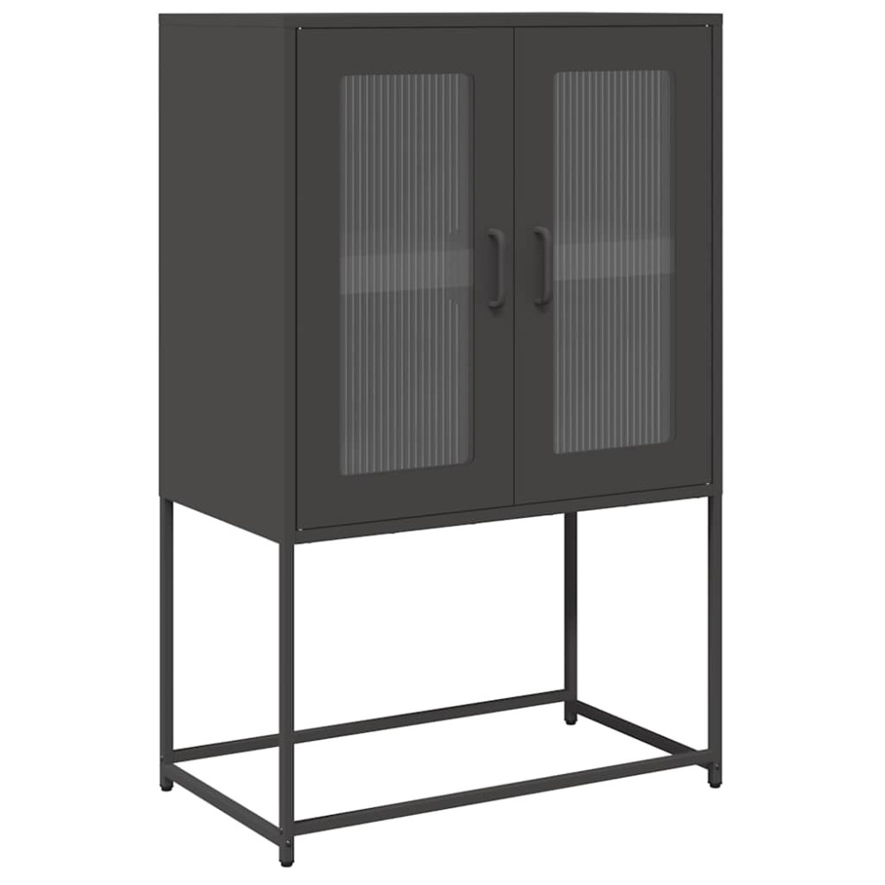 vidaXL Dulap înalt, negru, 68x39x107 cm, oțel