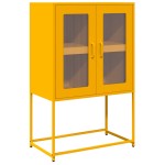 vidaXL Dulap înalt, galben muștar, 68x39x107 cm, oțel vidaXL Dulap înalt, galben muștar, 68x39x107 cm, oțel