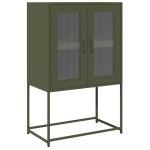 vidaXL Dulap înalt, verde măsliniu, 68x39x107 cm, oțel