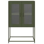 vidaXL Dulap înalt, verde măsliniu, 68x39x107 cm, oțel