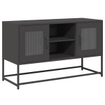 vidaXL Dulap TV, negru, 68,5x39x60,5 cm, oțel vidaXL Dulap TV, negru, 68,5x39x60,5 cm, oțel