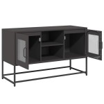 vidaXL Dulap TV, negru, 68,5x39x60,5 cm, oțel vidaXL Dulap TV, negru, 68,5x39x60,5 cm, oțel