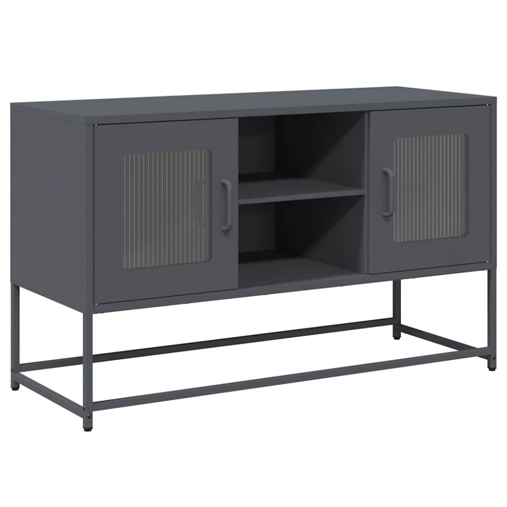vidaXL Dulap TV, antracit, 100,5x39x60,5 cm, oțel