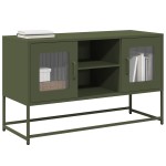 vidaXL Dulap TV, verde măsliniu, 100,5x39x60,5 cm, oțel vidaXL Dulap TV, verde măsliniu, 100,5x39x60,5 cm, oțel