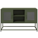 vidaXL Dulap TV, verde măsliniu, 100,5x39x60,5 cm, oțel vidaXL Dulap TV, verde măsliniu, 100,5x39x60,5 cm, oțel