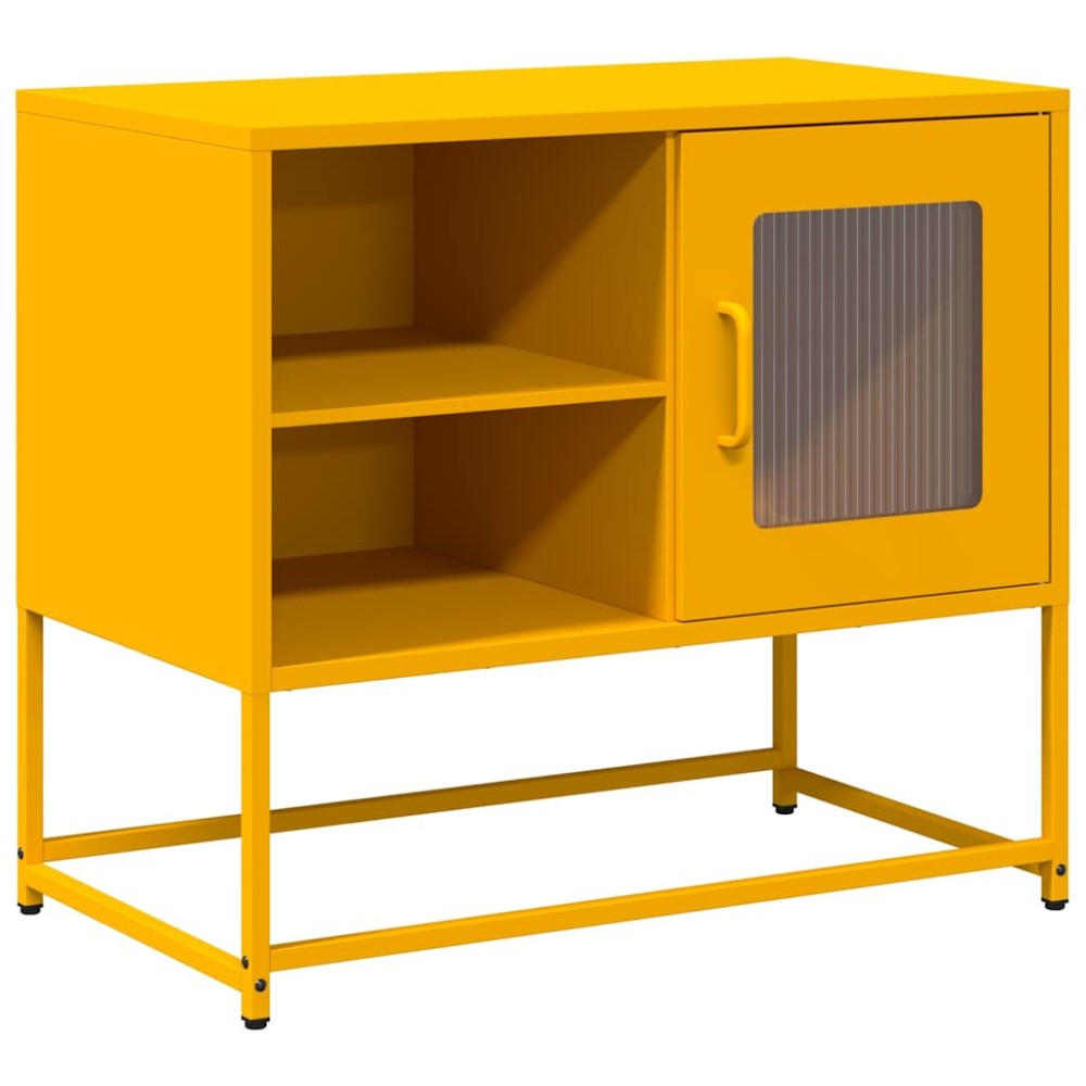 vidaXL Dulap TV, galben muștar, 68x39x60,5 cm, oțel