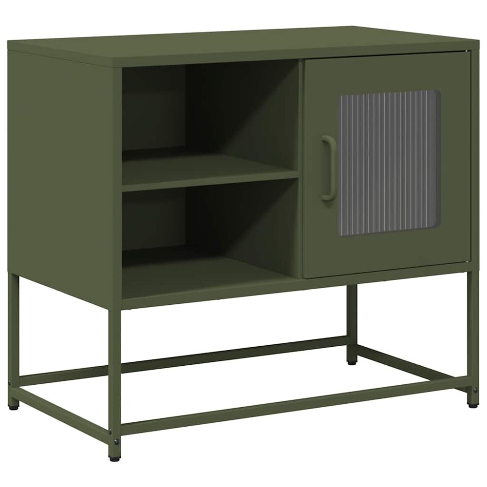 vidaXL Dulap TV, verde măsliniu, 68x39x60,5 cm, oțel