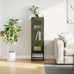vidaXL Dulap înalt, verde măsliniu, 36x39x123 cm, oțel laminat rece vidaXL Dulap înalt, verde măsliniu, 36x39x123 cm, oțel laminat rece