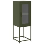 vidaXL Dulap, verde măsliniu, 36x39x107 cm, oțel laminat la rece