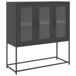 vidaXL Dulap, negru, 100,5x39x107 cm, oțel laminat la rece
