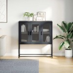 vidaXL Dulap, negru, 100,5x39x107 cm, oțel laminat la rece