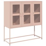vidaXL Dulap, roz, 100,5x39x107 cm, oțel laminat la rece vidaXL Dulap, roz, 100,5x39x107 cm, oțel laminat la rece