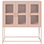 vidaXL Dulap, roz, 100,5x39x107 cm, oțel laminat la rece vidaXL Dulap, roz, 100,5x39x107 cm, oțel laminat la rece