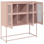 vidaXL Dulap, roz, 100,5x39x107 cm, oțel laminat la rece vidaXL Dulap, roz, 100,5x39x107 cm, oțel laminat la rece