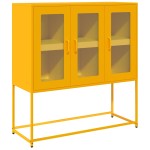 vidaXL Dulap, galben muștar, 100,5x39x107 cm, oțel laminat la rece