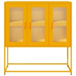 vidaXL Dulap, galben muștar, 100,5x39x107 cm, oțel laminat la rece