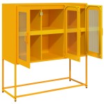 vidaXL Dulap, galben muștar, 100,5x39x107 cm, oțel laminat la rece