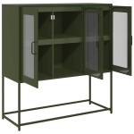 vidaXL Dulap, verde măsliniu, 100,5x39x107 cm, oțel laminat la rece